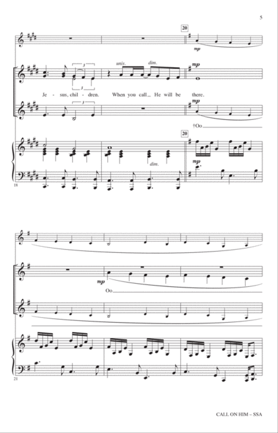 Call On Him Call On Him SSA scores gallery preview page 4