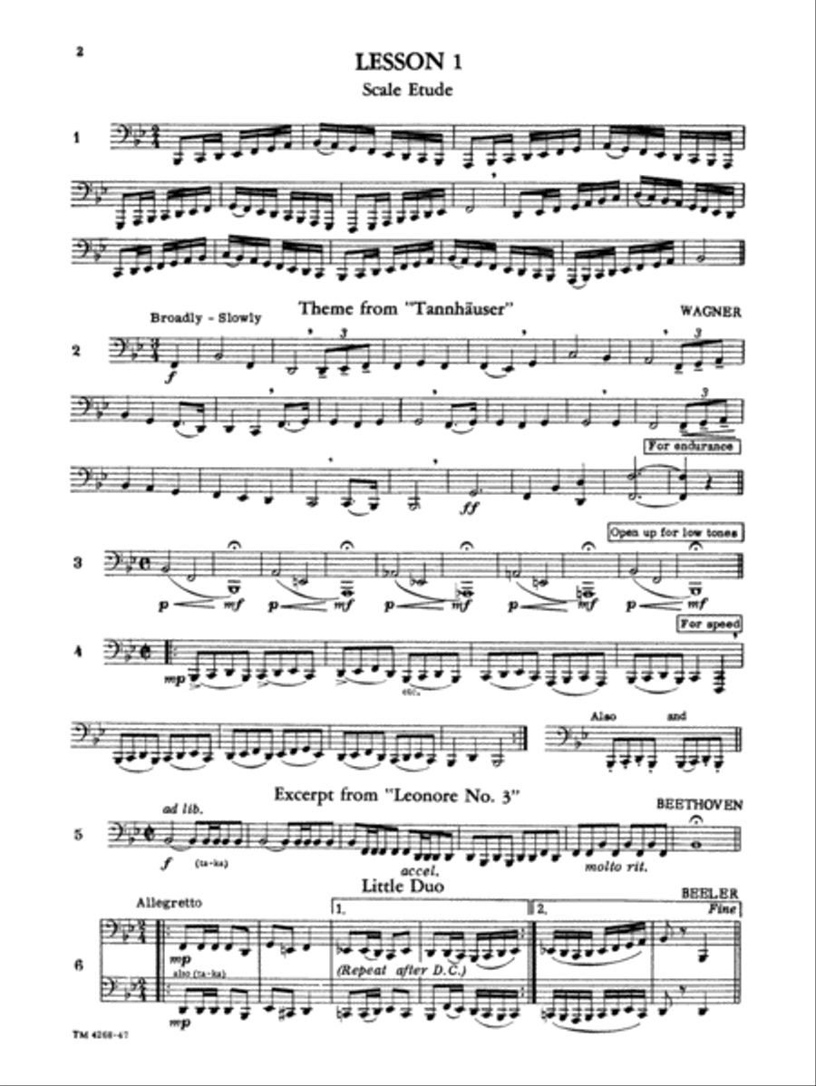 Walter Beeler Method for the BB-flat Tuba, Book 2 Tuba scores gallery preview page 2