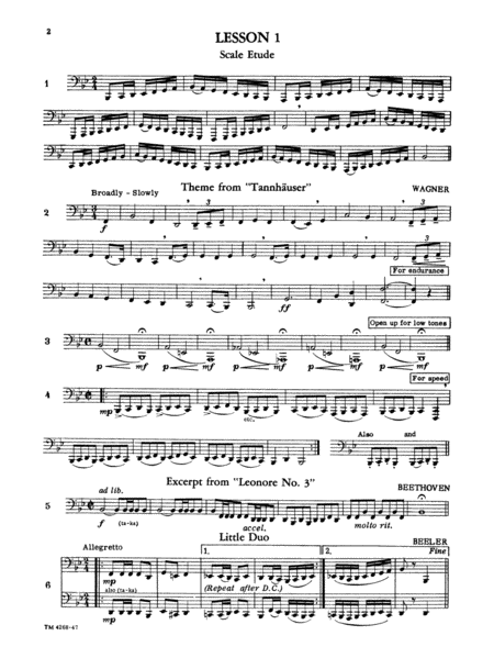 Walter Beeler Method for the BB-flat Tuba, Book 2