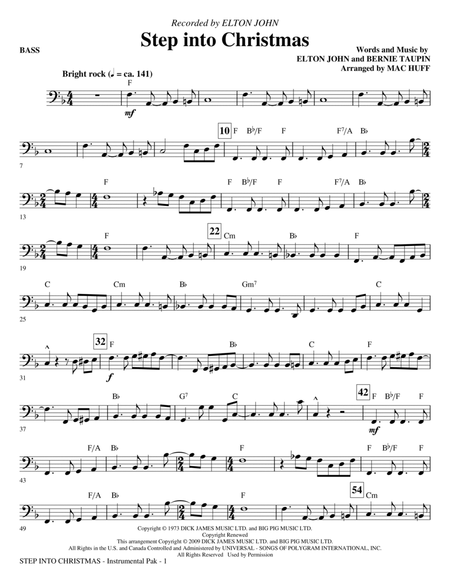 Step Into Christmas - Bass Choir scores gallery preview page 1