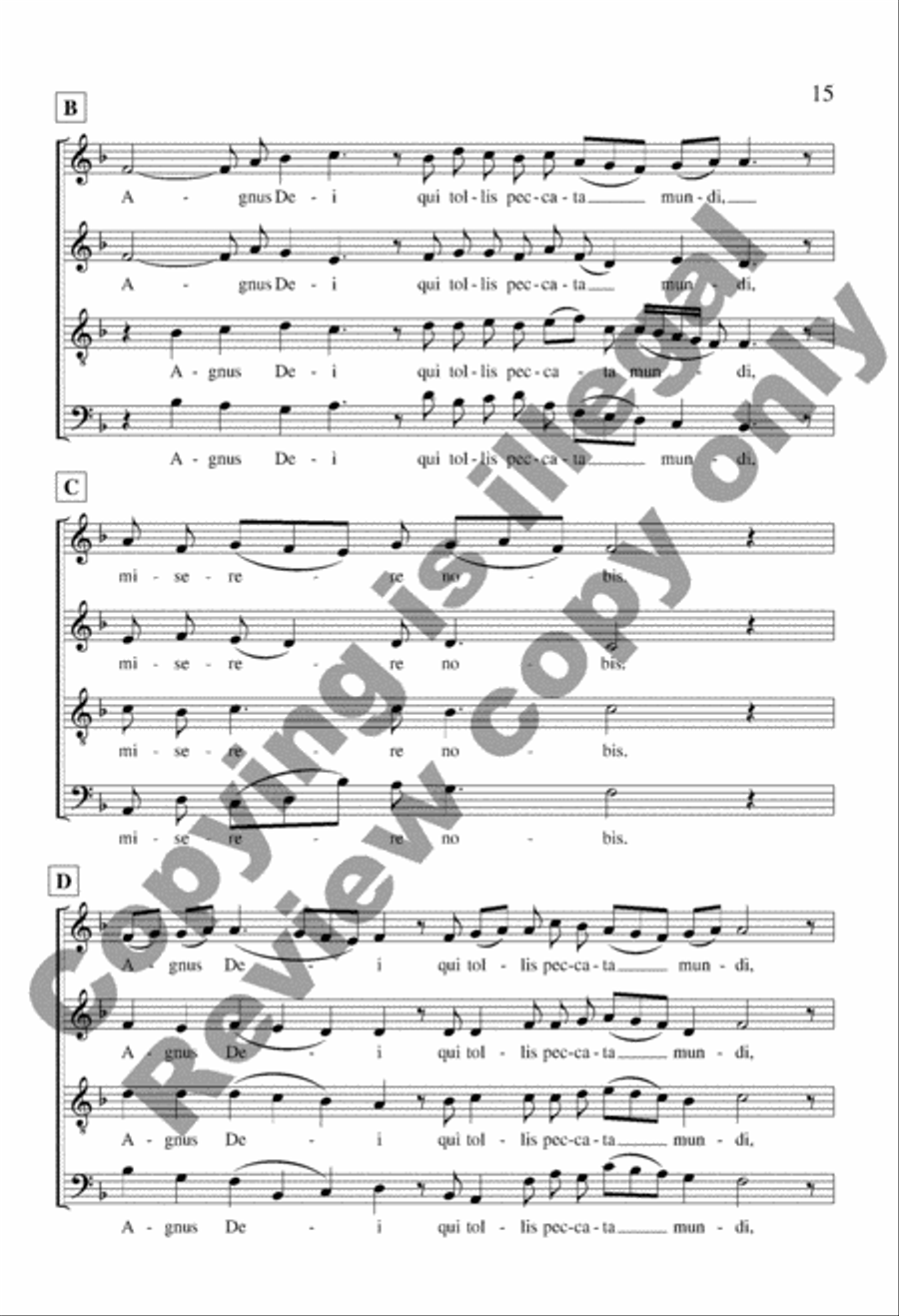 Missa Brevis Missa Brevis 4-Part scores gallery preview page 15