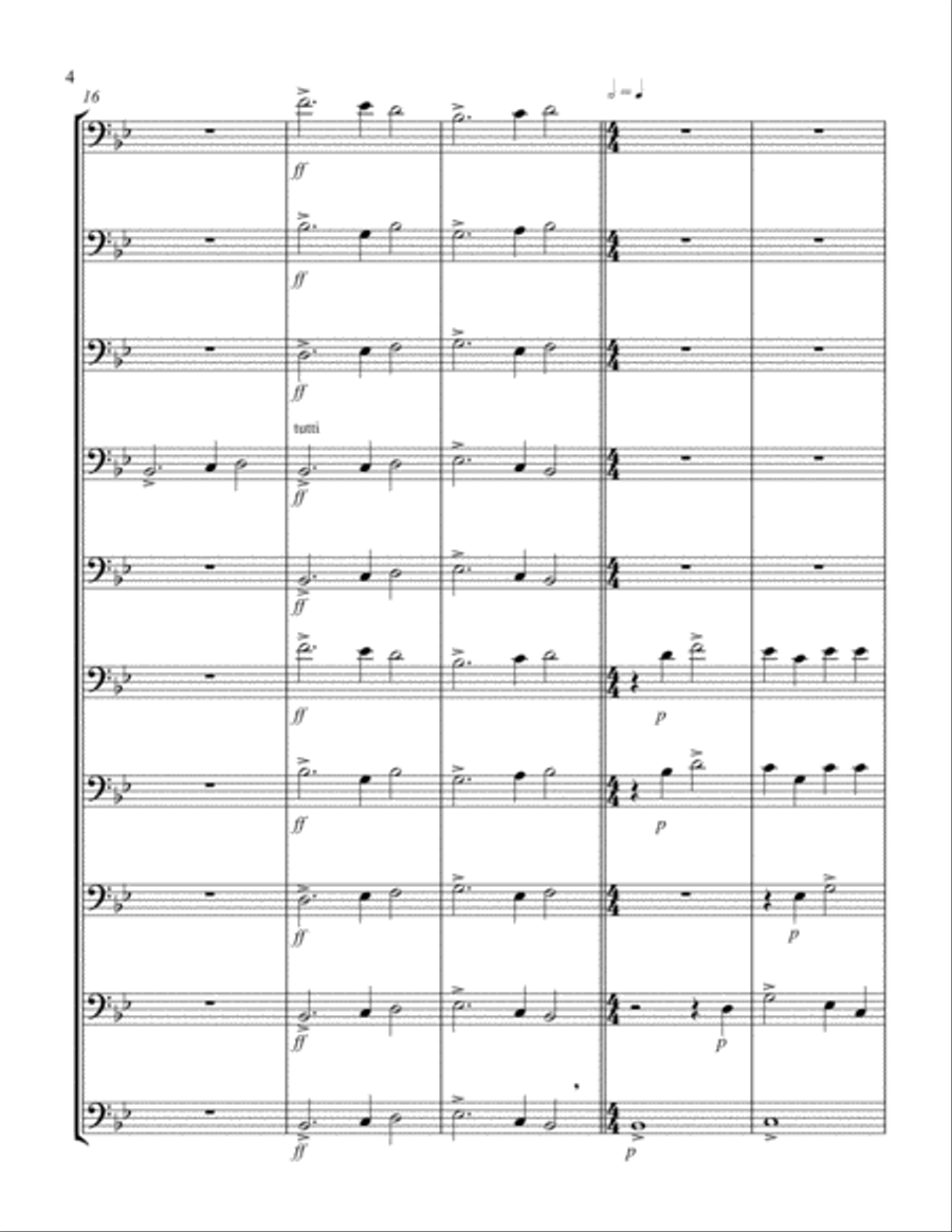 Hodie Christus Natus Est (2 Bassoon Quintets) Woodwind Ensemble scores gallery preview page 4