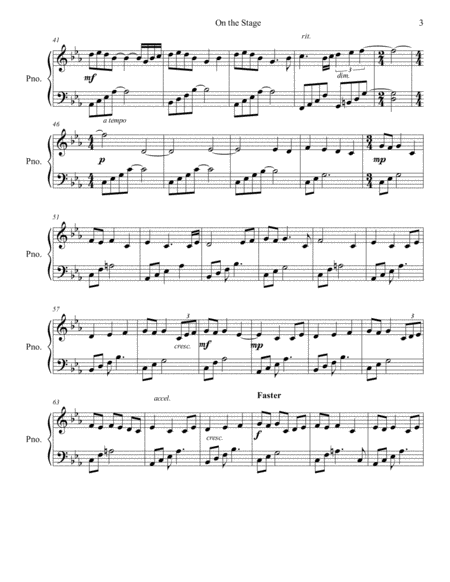 On the Stage Piano Solo - Digital Sheet Music