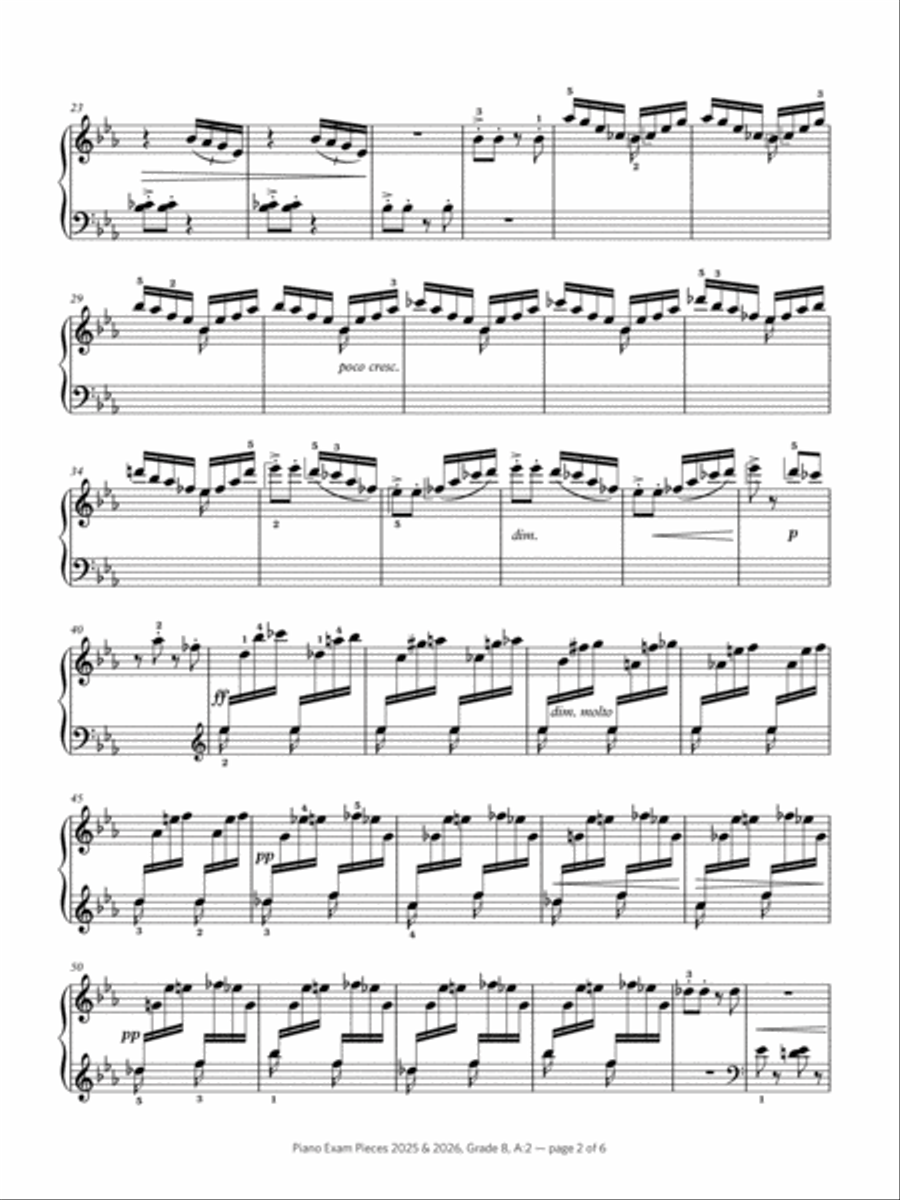 Il pleut (Grade 8, list A2, from the ABRSM Piano Syllabus 2025 & 2026) Piano Method scores gallery preview page 2