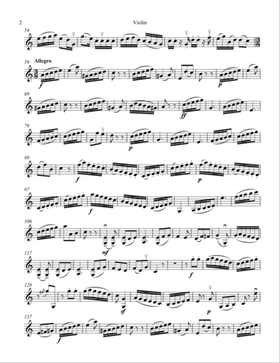 Duo #1, Op. 1 Movement 2 in C Major String Duet scores gallery preview page 5