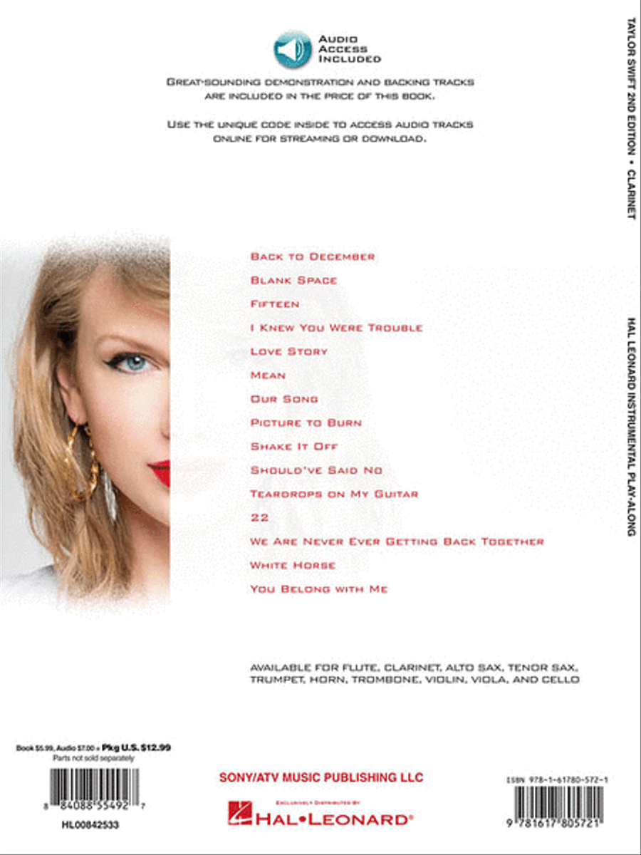 Taylor Swift – 2nd Edition Clarinet Solo scores gallery preview page 2