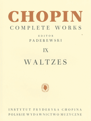 Book cover for Complete Works IX: Waltzes