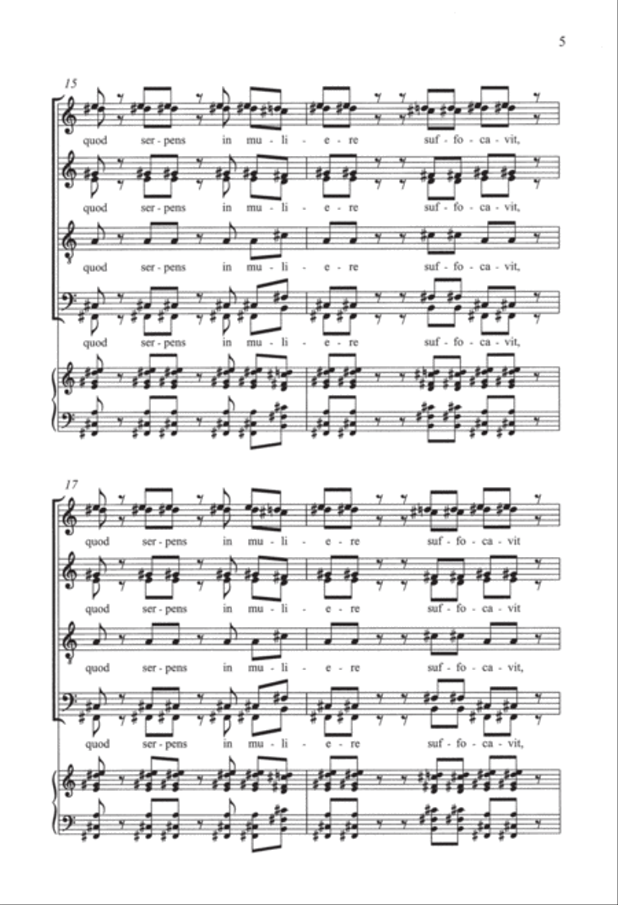 The Hildegard Motets: 3. Hodie aperuit Divisi scores gallery preview page 5