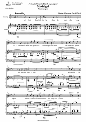 Madrigal, Op. 15 No. 1 (D-flat Major)