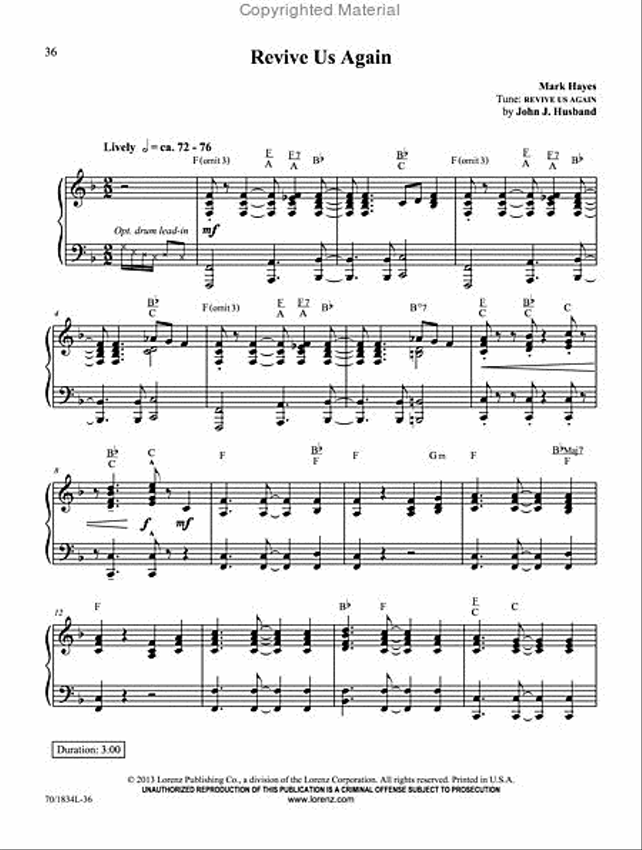 Mark Hayes: Piano and Rhythm Praise Piano Solo scores gallery preview page 6
