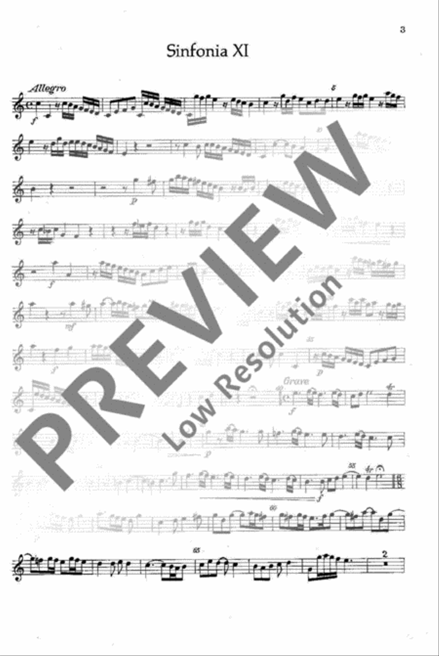 Sinfonia I und XI Sinfonia I und XI Violin scores gallery preview page 4