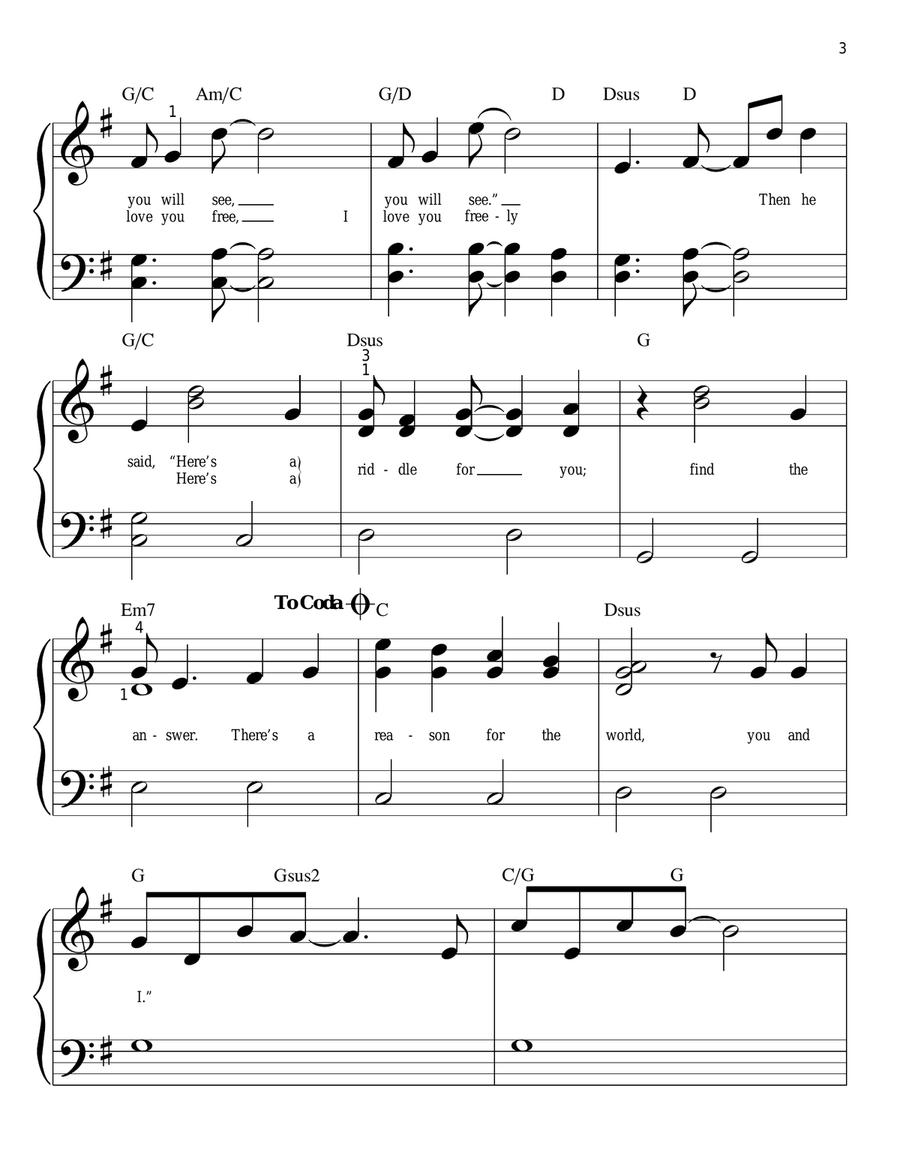 The Riddle Easy Piano scores gallery preview page 3