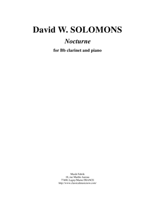 David Warin Solomons: Nocturne for Bb clarinet and piano