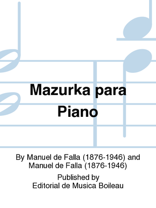 Book cover for Mazurka para Piano