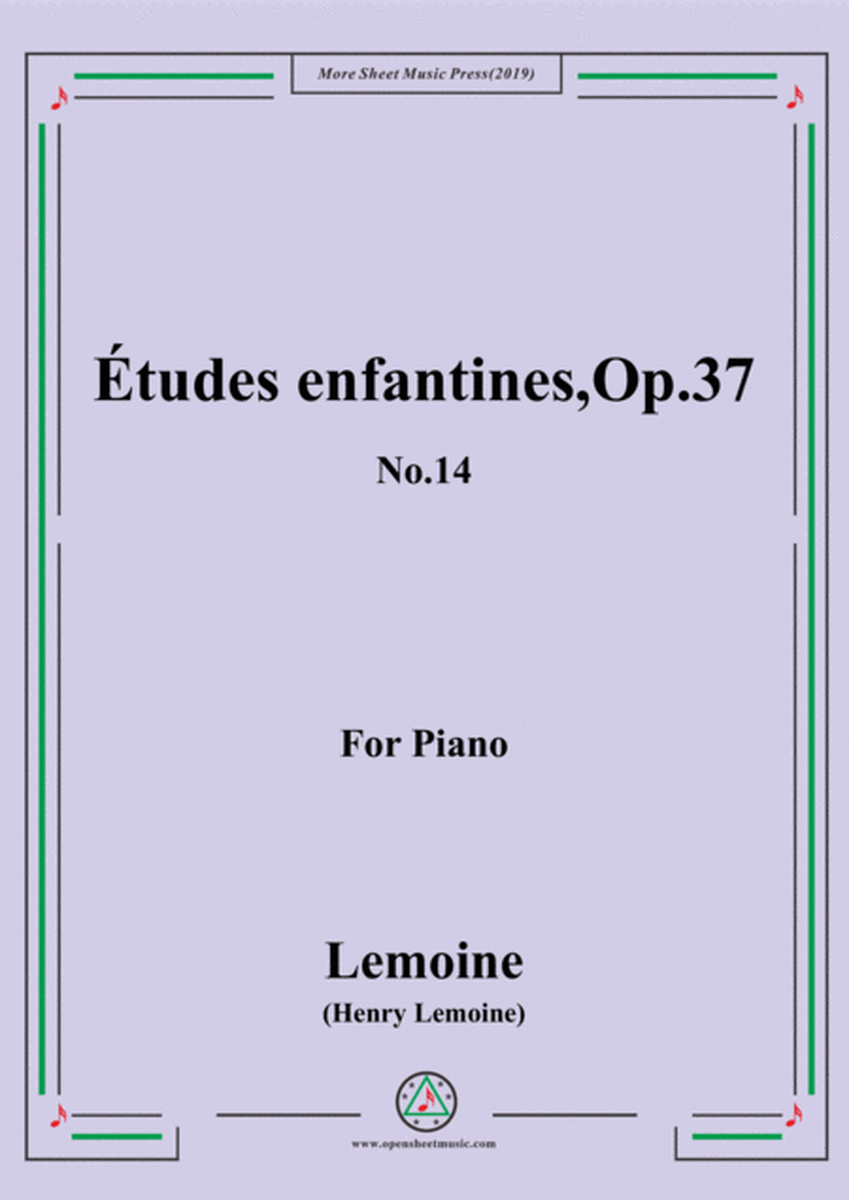 Lemoine-Études enfantines(Etudes) ,Op.37, No.14 image number null