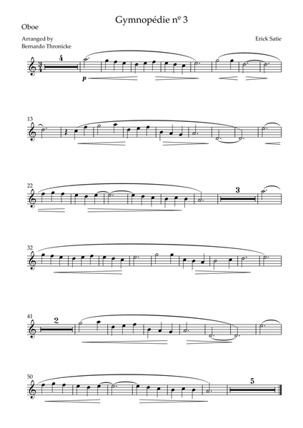 Gymnopédie nº 3 - For Oboe image number null