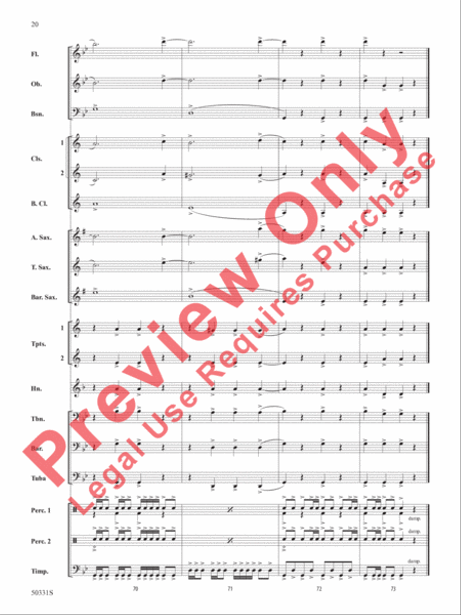March to Nowhere Concert Band scores gallery preview page 21
