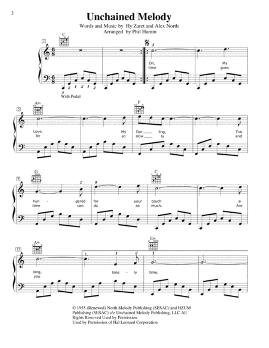 Unchained Melody Piano Method scores gallery preview page 2