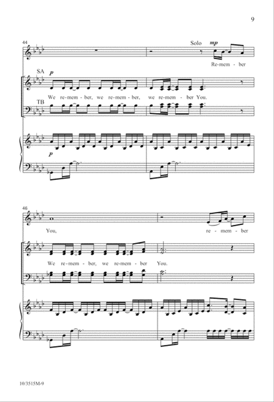 We Remember You We Remember You 4-Part scores gallery preview page 9