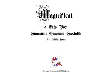 Magnificat for 8 voices - Gastoldi (Brass Choir) image number null