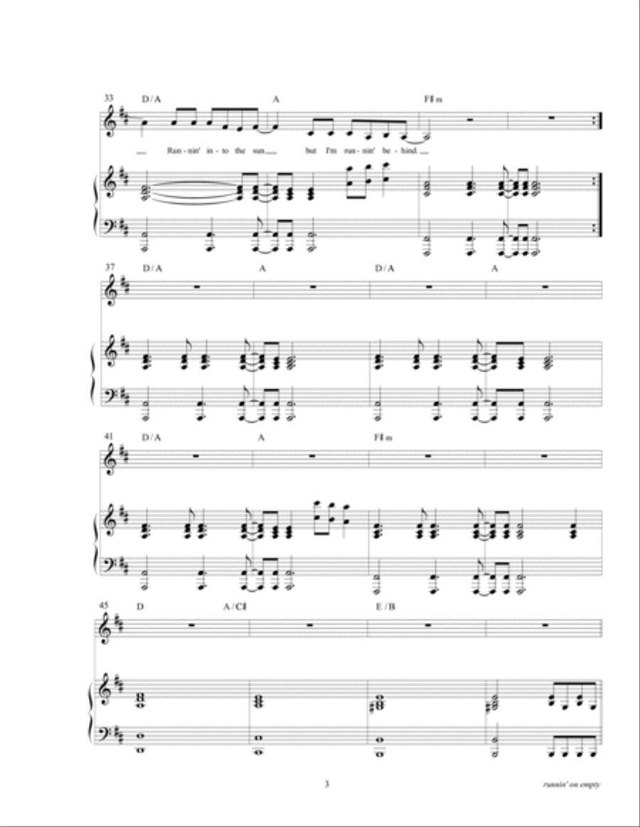 Running On Empty Voice scores gallery preview page 5