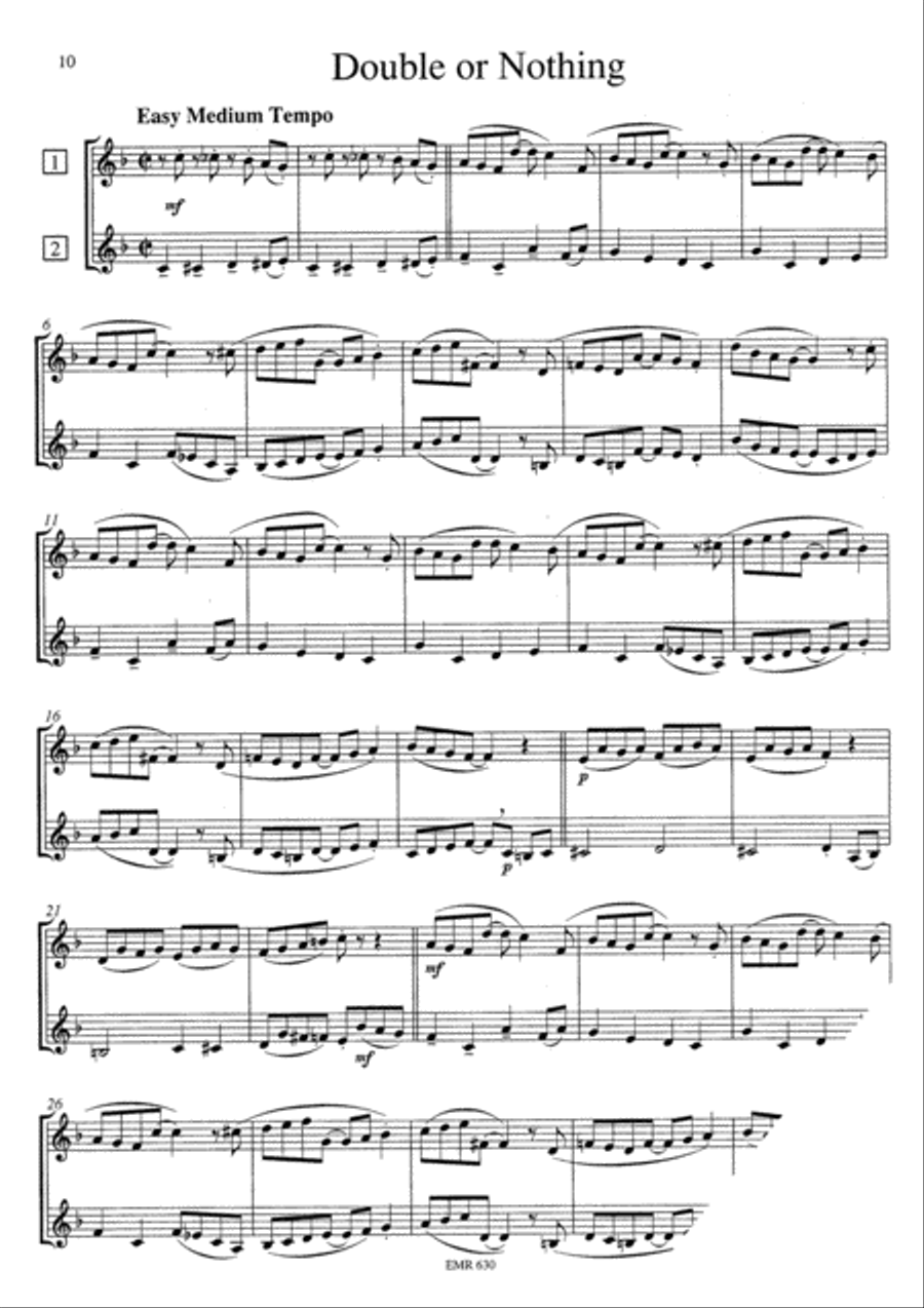8 Happy Pieces Clarinet Duet scores gallery preview page 6