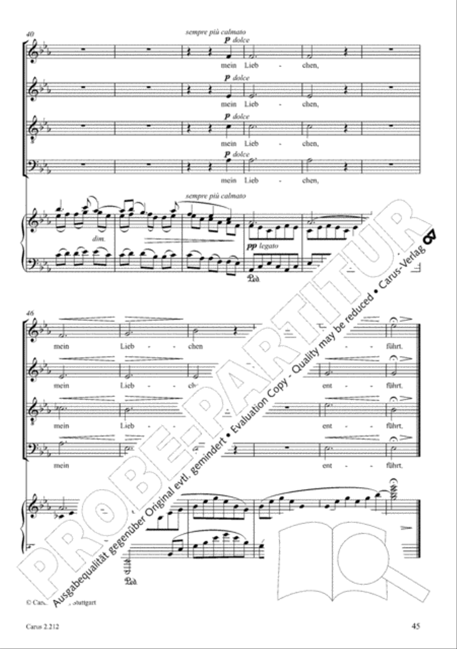 Love songs. Choral collection with CD 4-Part scores gallery preview page 37