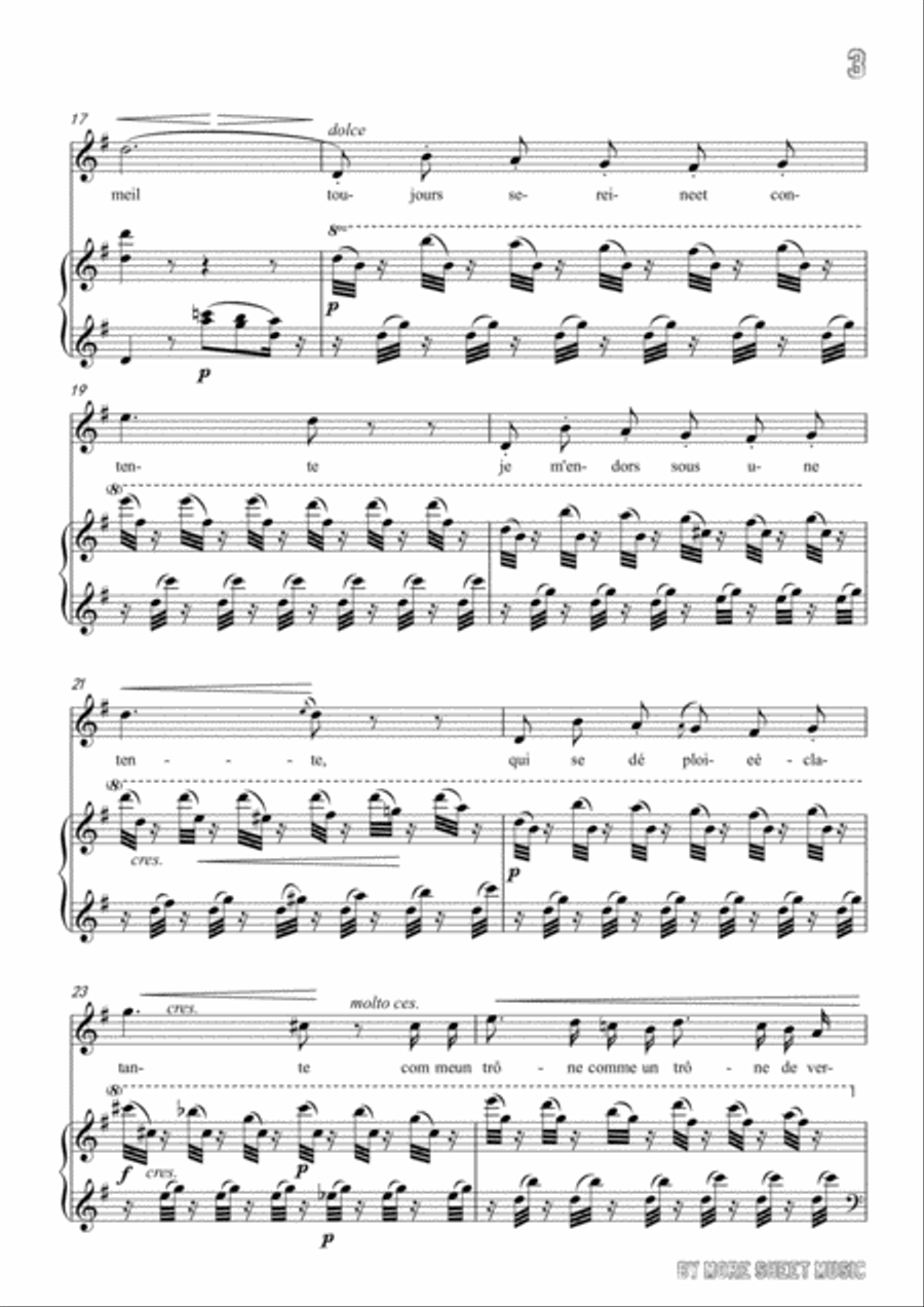 Meyerbeer-La fille de l'air in G Major,for Voice and Piano Voice Solo scores gallery preview page 5