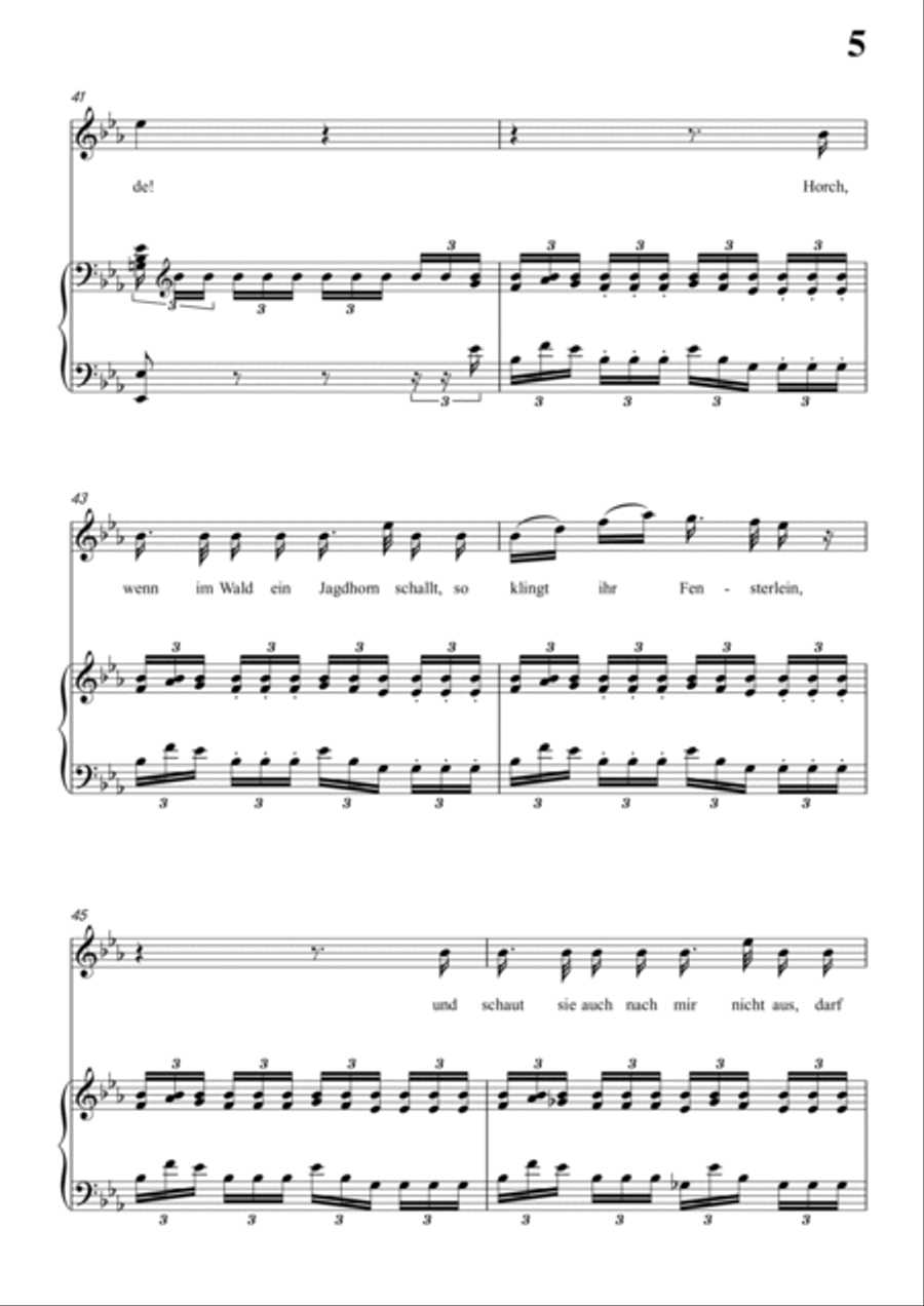 Schubert-Die böse Farbe,from 'Die Schöne Müllerin',Op.25 No.17 in bE for Vocal and Piano Voice scores gallery preview page 6