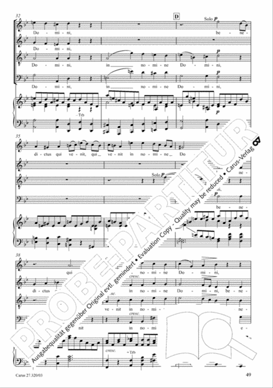Requiem in D minor 4-Part scores gallery preview page 50