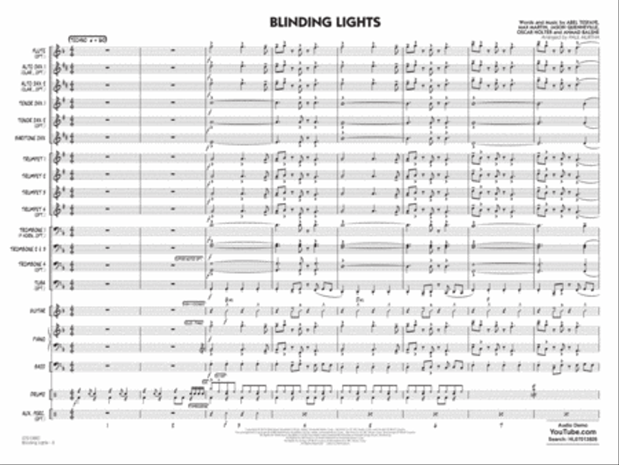 Blinding Lights (arr. Paul Murtha) - Conductor Score (Full Score) Jazz Ensemble scores gallery preview page 2