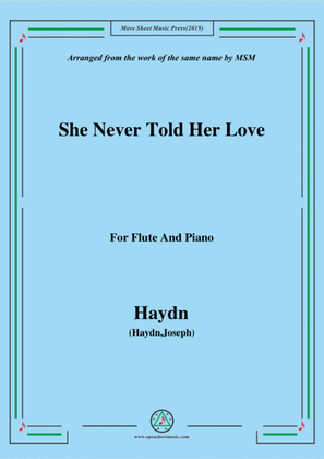Haydn-She Never Told Her Love, for Flute and Piano