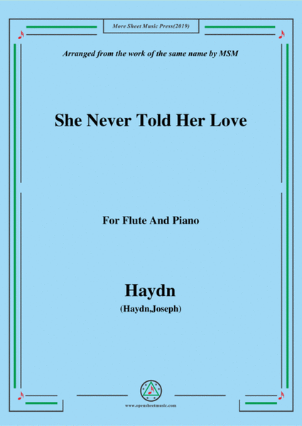 Haydn-She Never Told Her Love, for Flute and Piano image number null