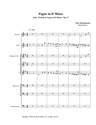 Mendelssohn - Fugue in D Minor, Op. 37 (Woodwind Choir)