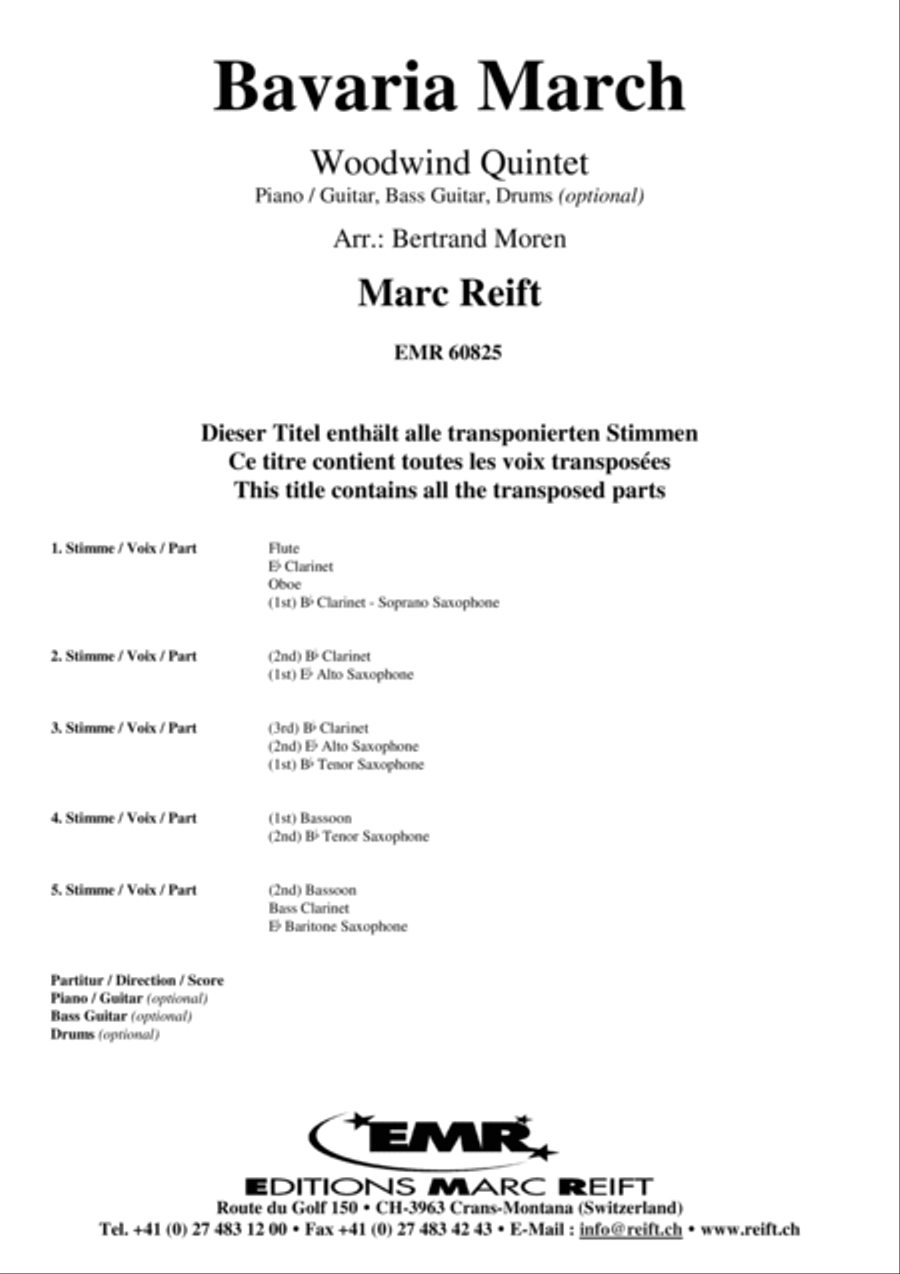 Bavaria March Woodwind Quintet scores gallery preview page 2