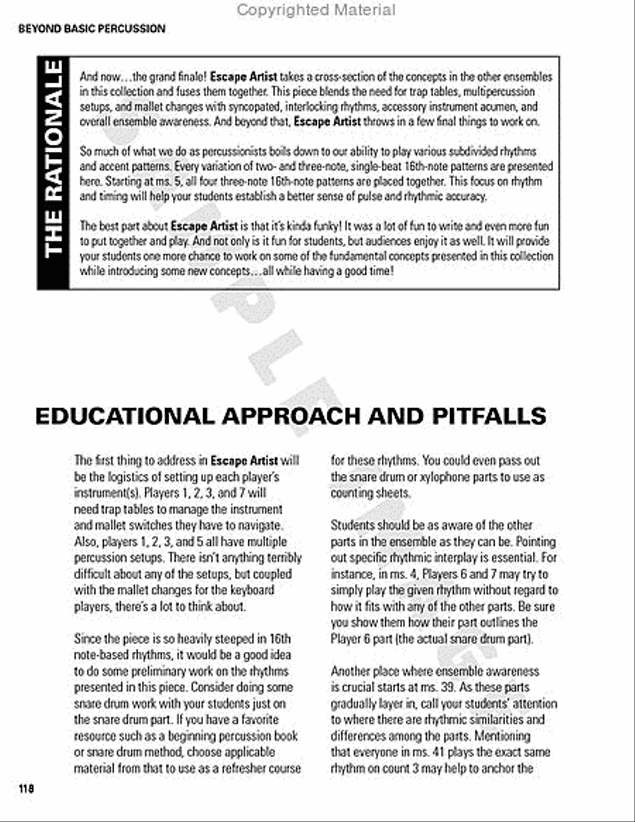 Beyond Basic Percussion Percussion scores gallery preview page 43