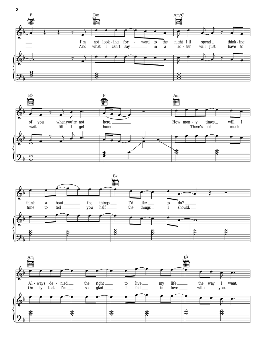 Sweet Dreams Piano, Vocal, Guitar scores gallery preview page 2