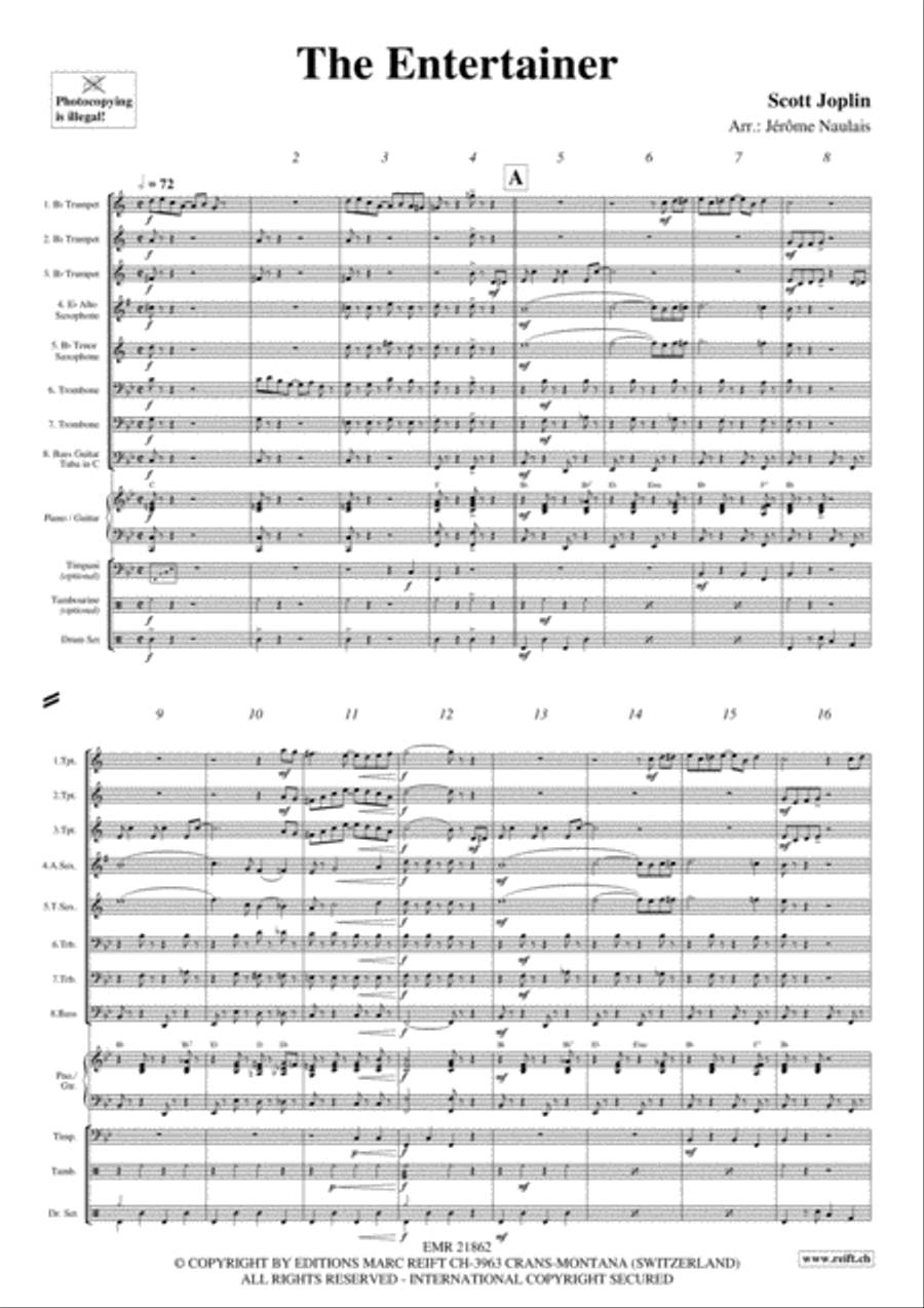 The Entertainer Saxophone scores gallery preview page 3