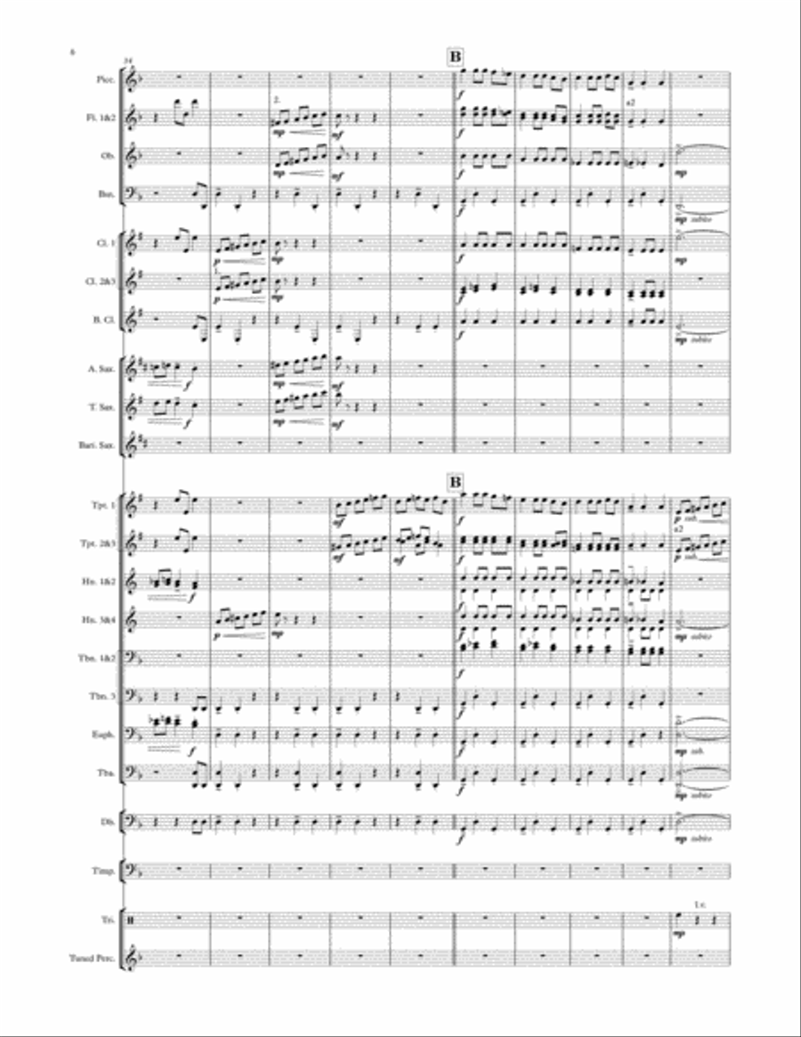 Ukrainian Bell Carol Concert Band scores gallery preview page 6