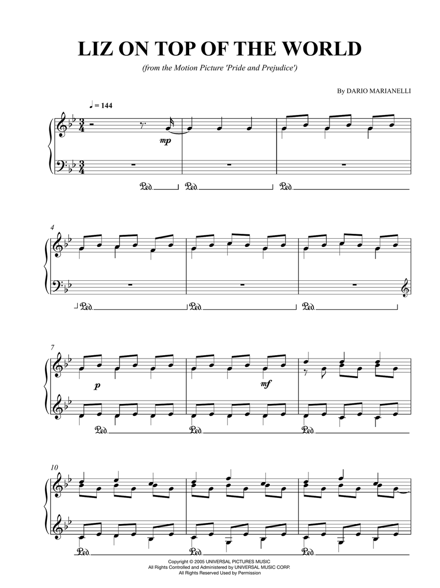 Liz On Top Of The World Piano Solo scores gallery preview page 3