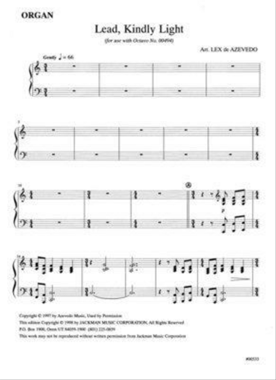 Lead Kindly Light - Harp/Organ Parts Packet Choir scores gallery preview page 2