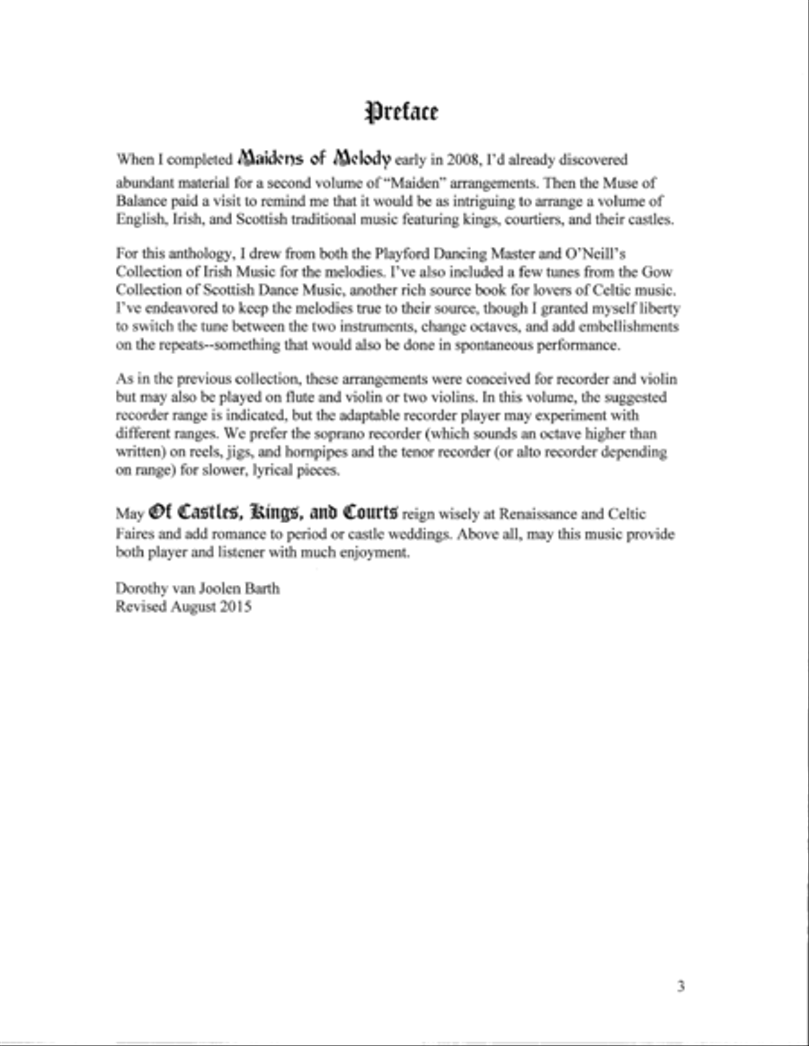 Of Castles, Kings, and Courts (Complete Duo Anthology) Set of Parts scores gallery preview page 2