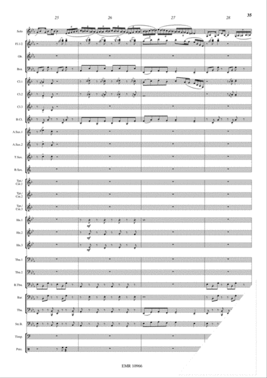 Japanese Folksongs Concert Band scores gallery preview page 19