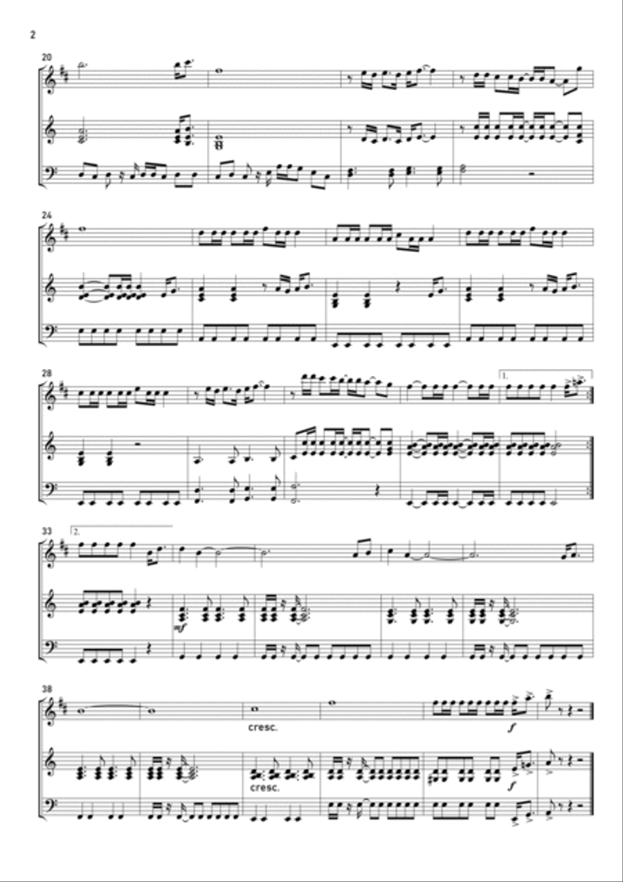 Gonna Fly Now Tenor Saxophone scores gallery preview page 2