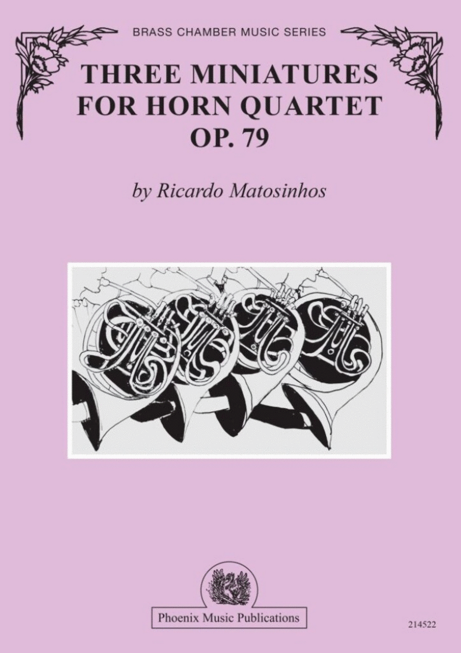 Three Miniatures for Horn Quartet Op. 79 French Horn Quartet scores gallery preview page 1