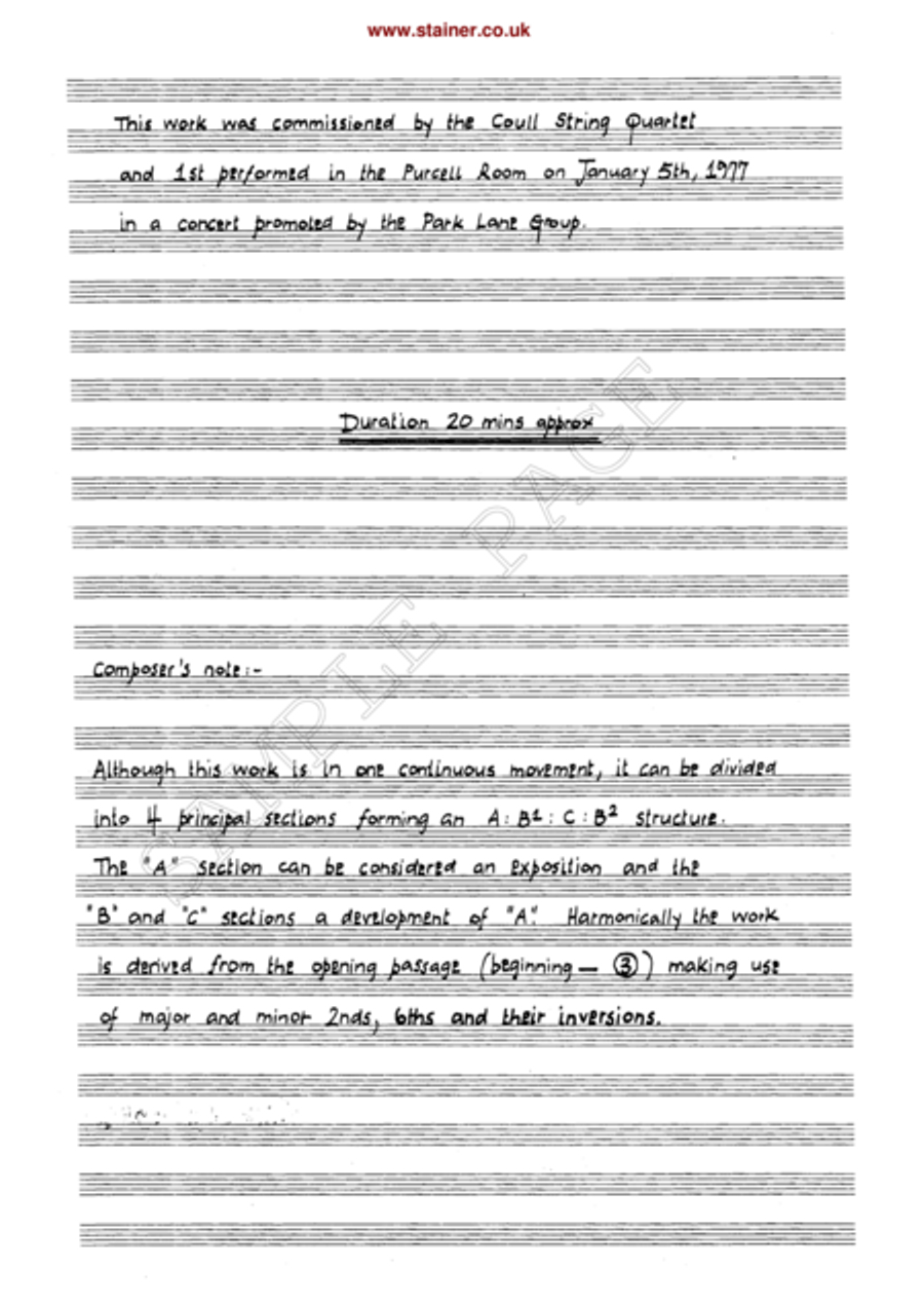 String Quartet No. 1 String Quartet scores gallery preview page 2