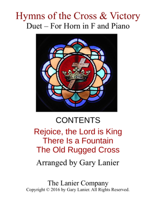 Book cover for Gary Lanier: Hymns of the Cross & Victory (Duets for Horn in F & Piano)