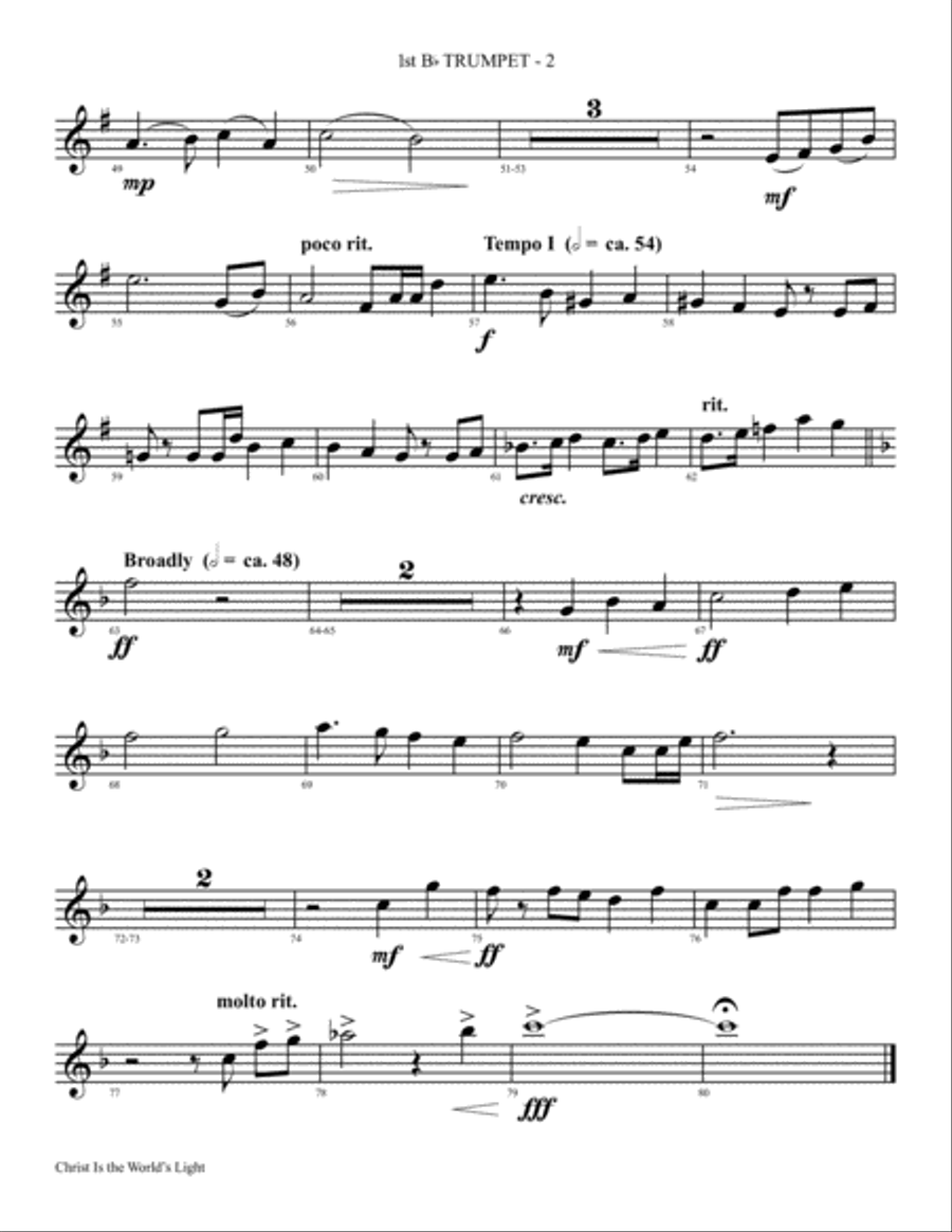 Christ Is the World's Light Choir scores gallery preview page 18