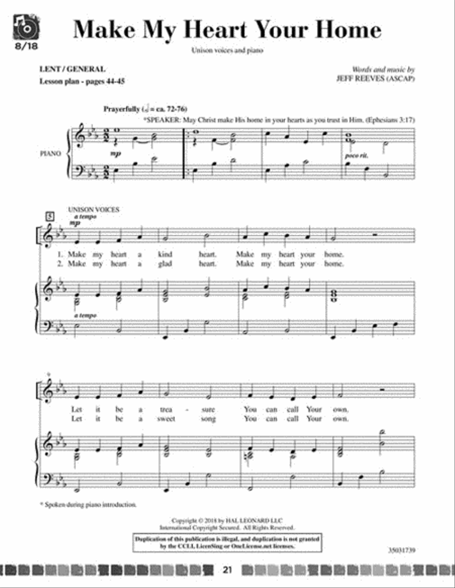 Sing and Celebrate 7! Sacred Songs for Young Voices Sing and Celebrate 7! Sacred Songs for Young Voices Unison Choir scores gallery preview page 6