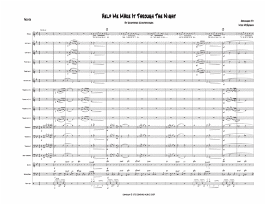 Help Me Make It Through The Night Jazz Ensemble scores gallery preview page 2